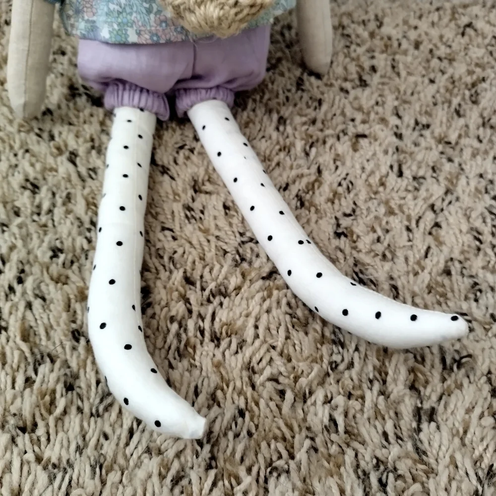Handmade Mouse Girl Hair bow Doll